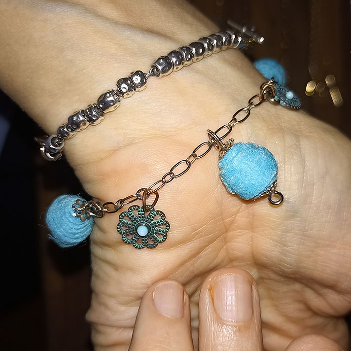 Bracciale Azzurro Cielo - Gioielli fatti a mano
