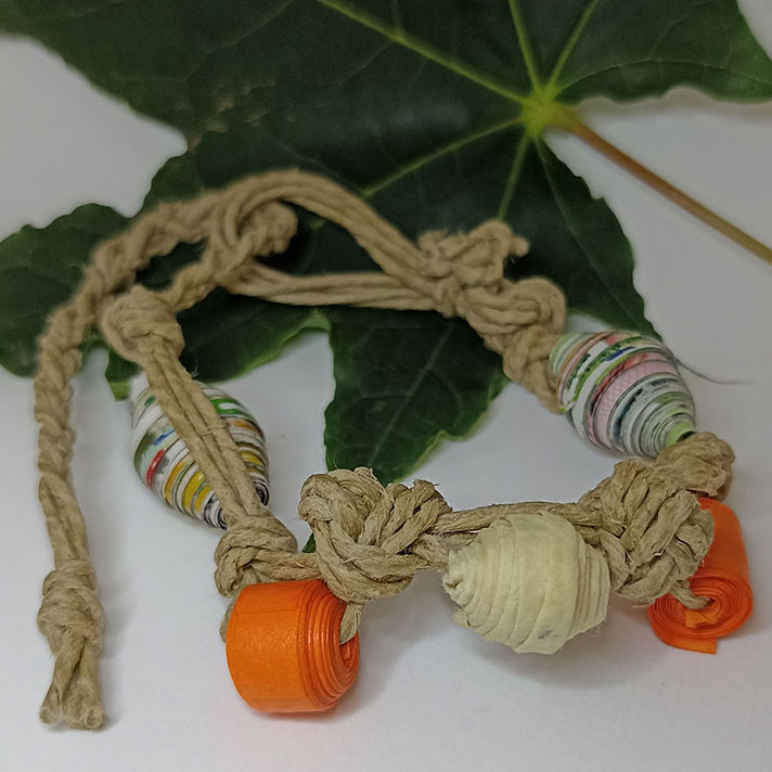 Bracciale Corda AranciataGioielli fatti a mano