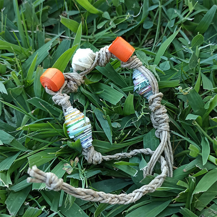 Bracciale Corda Aranciata - Gioielli fatti a mano