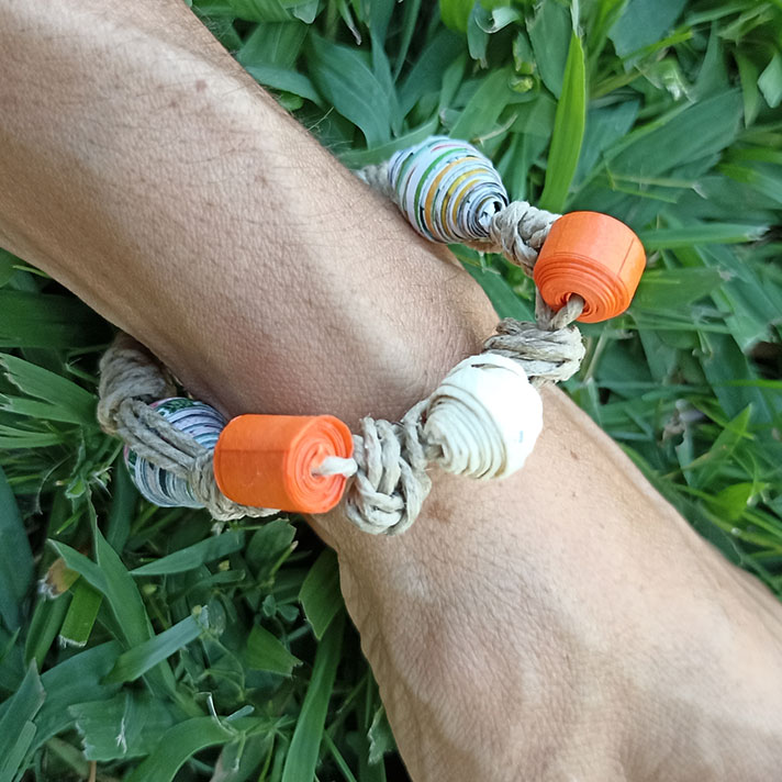 Bracciale Corda Aranciata - Gioielli fatti a mano