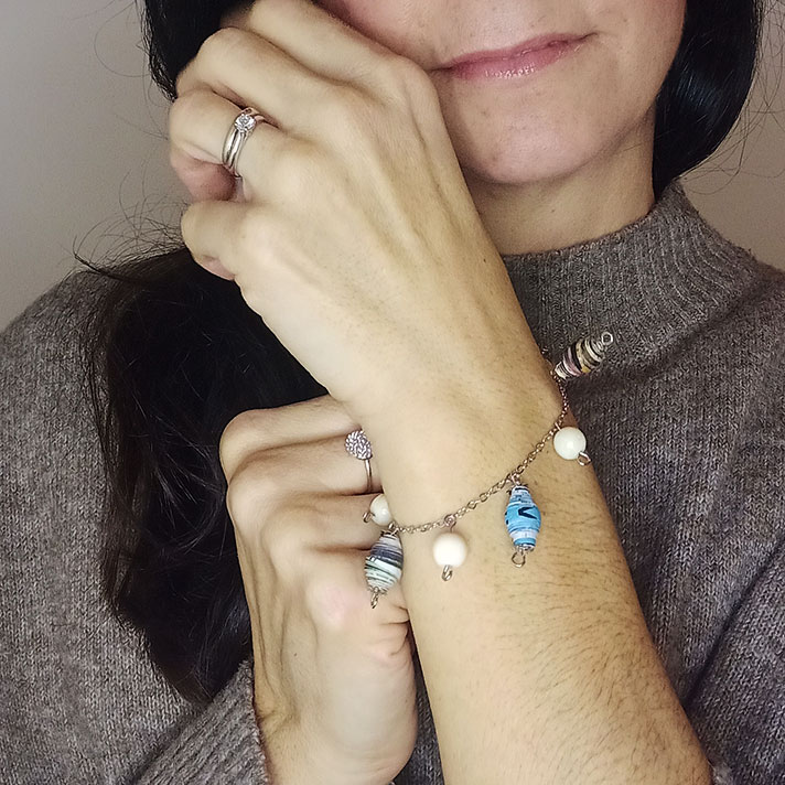 Bracciale Vento Azzurro - Gioielli fatti a mano
