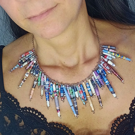 Coordinato Collana Orecchini Luce di Carta - Gioielli fatti a mano