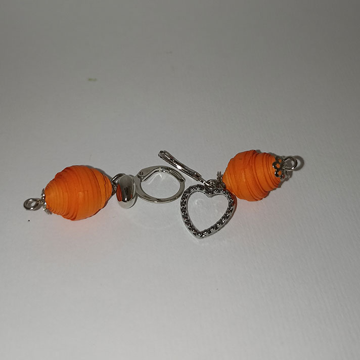 Orecchini Amore e Orange - Gioielli fatti a mano