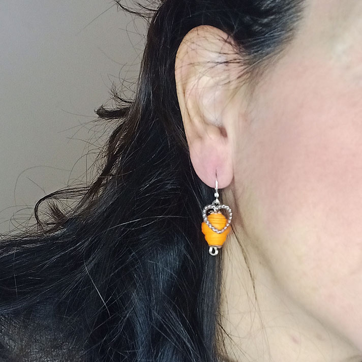 Orecchini Amore e Orange - Gioielli fatti a mano
