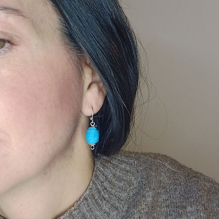 Orecchini Azzurro Cielo - Gioielli fatti a mano