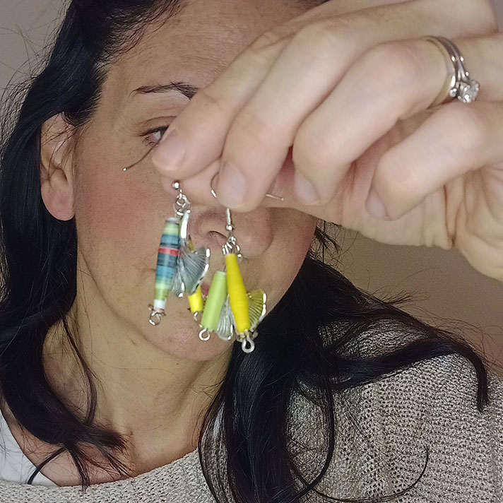 Orecchini Petali di Carta - Gioielli fatti a mano