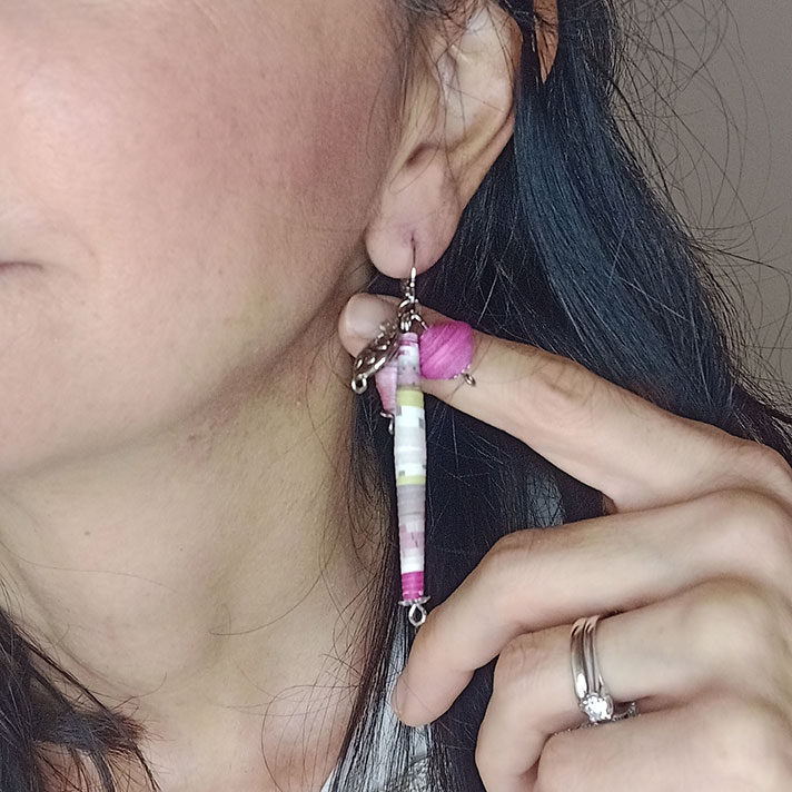 Orecchini Rosa Vivace - Gioielli fatti a mano