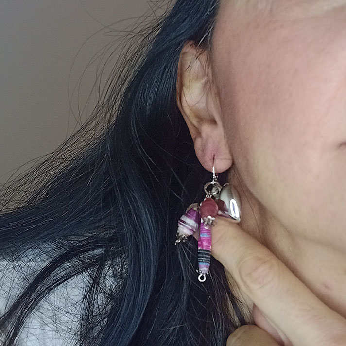 Orecchini Rosa Vivace - Gioielli fatti a mano