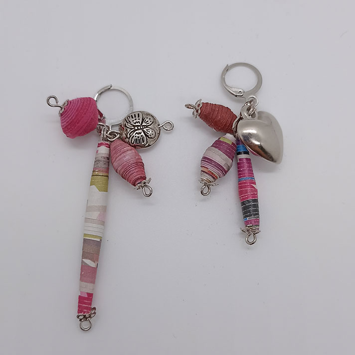 Orecchini Rosa Vivace - Gioielli fatti a mano