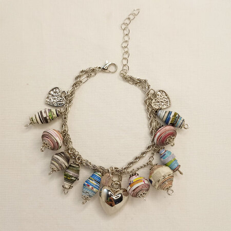 Bracciale Cuore Doppio Filo - Gioielli fatti a mano, nati dalla carta