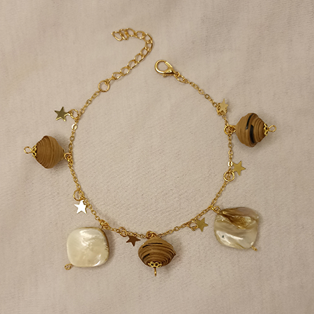 Bracciale Madreperla E Sabbia - Gioielli fatti a mano, nati dalla carta