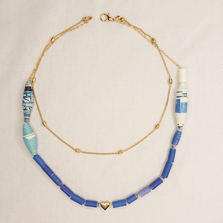Collana Blu Come Il Mare - Gioielli fatti a mano, nati dalla carta