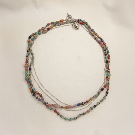 Collana Lunga Mille Colori Pastello - Gioielli fatti a mano, nati dalla carta