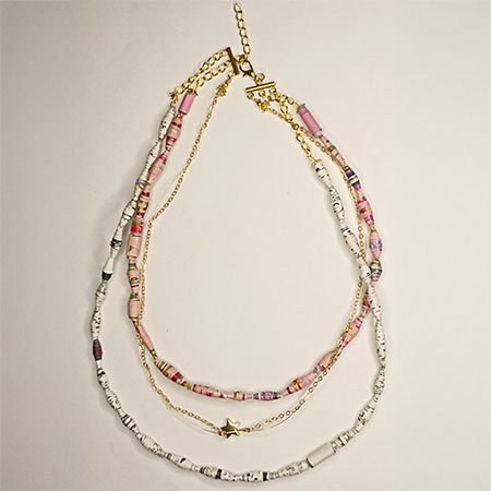 Collana Rosa Delicato - Gioielli fatti a mano, nati dalla carta
