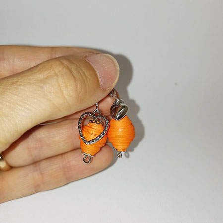 Orecchini Amore e OrangeGioielli fatti a mano