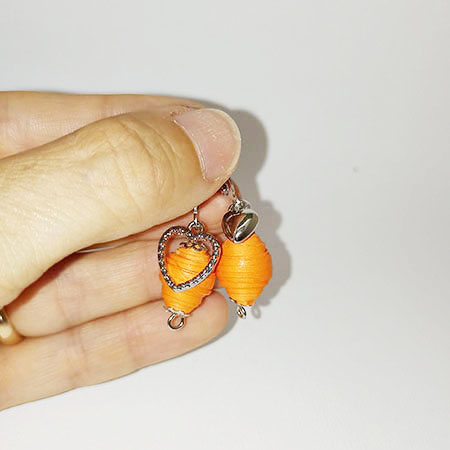 Orecchini Amore e Orange - Gioielli fatti a mano, nati dalla carta