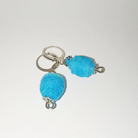 Orecchini Azzurro Cielo - Gioielli fatti a mano, nati dalla carta