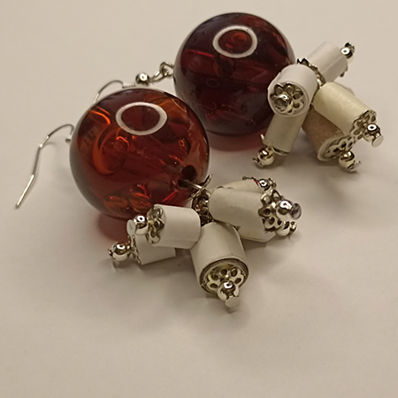 Orecchini Boule Ambra - Gioielli fatti a mano, nati dalla carta